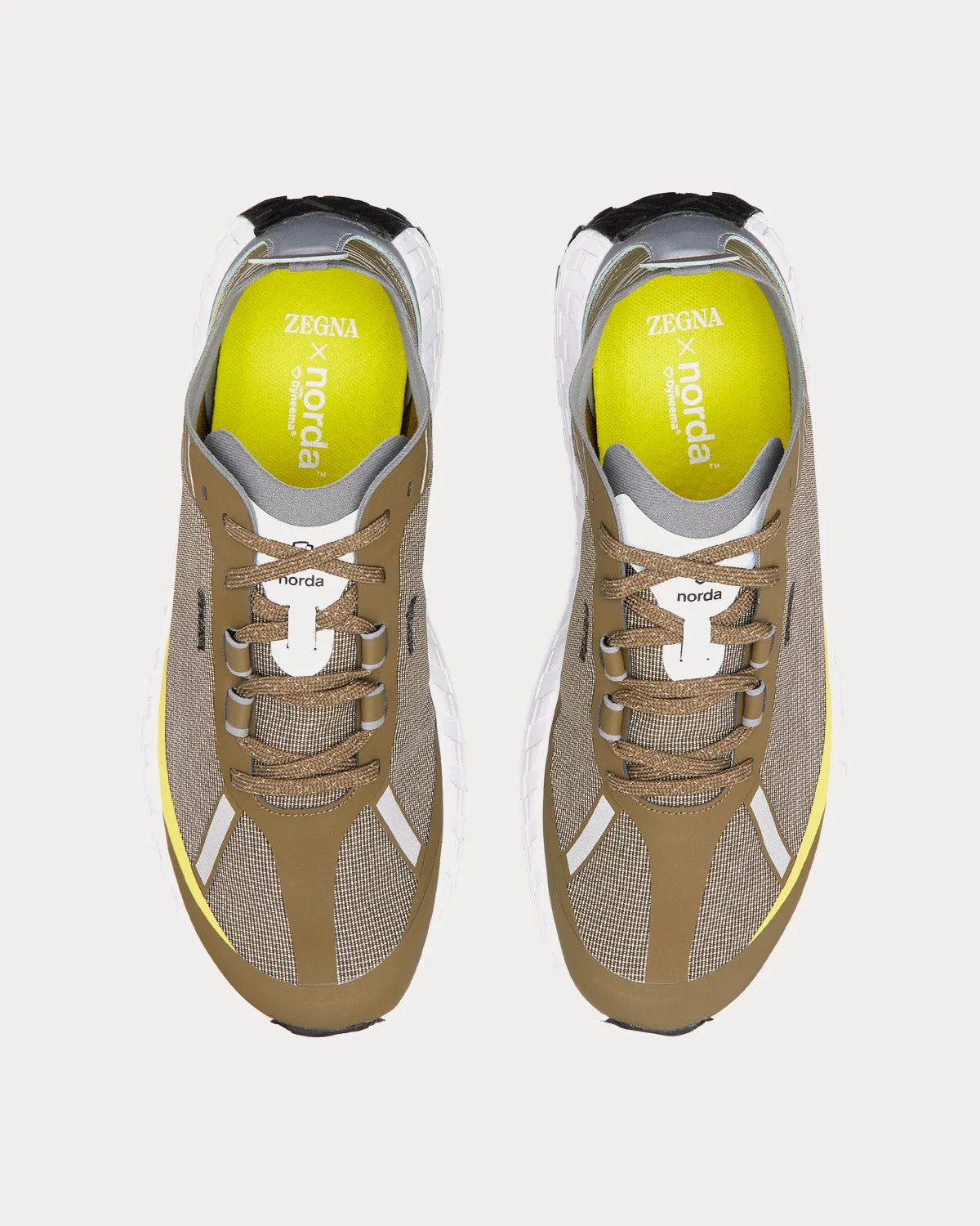 001 Olive Green / White Running Shoes