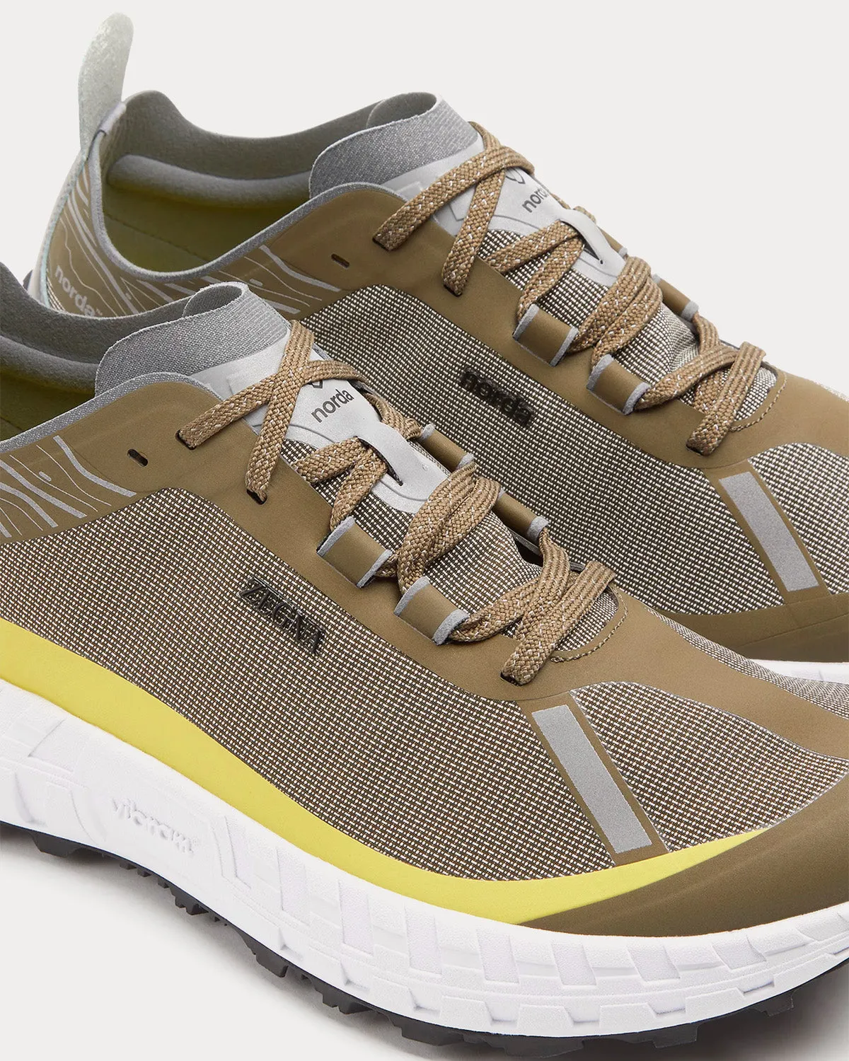001 Olive Green / White Running Shoes