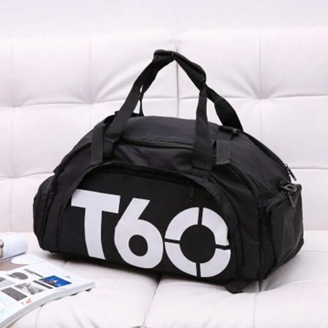 2021 Brand New Men Sport Gym Bag For Women Fitness Waterproof Outdoor Separate Space For Shoes Hide Backpack sac de sport T60
