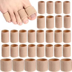 30 Pieces Toe Cushion Tubes Toe Sleeves Soft Gel Corn Pad Protectors for Cushions Corns, Blisters, Calluses, Toes and Fingers