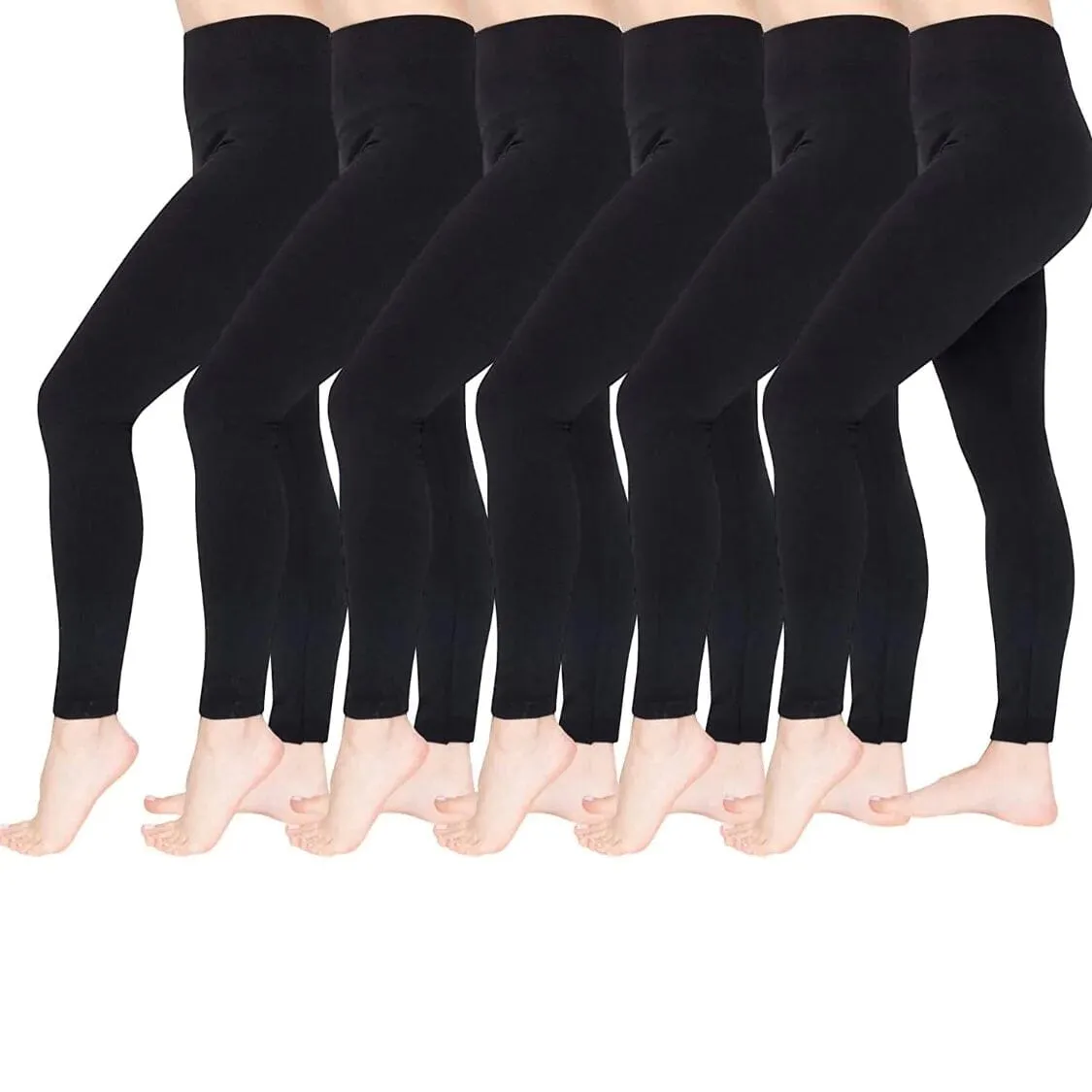 6-Pack: Hot Women’s Fleece Lined Leggings High Waist Soft Stretchy Warm Leggings