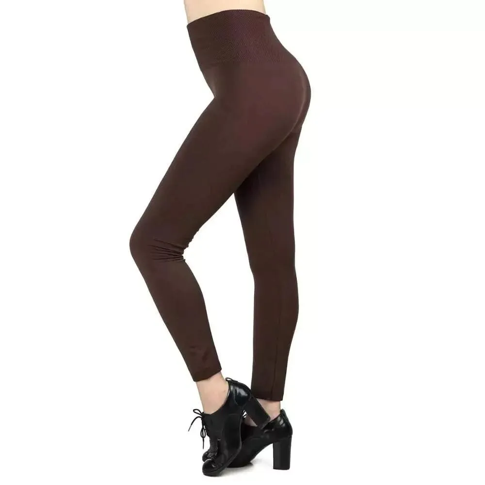 6-Pack: Hot Women’s Fleece Lined Leggings High Waist Soft Stretchy Warm Leggings