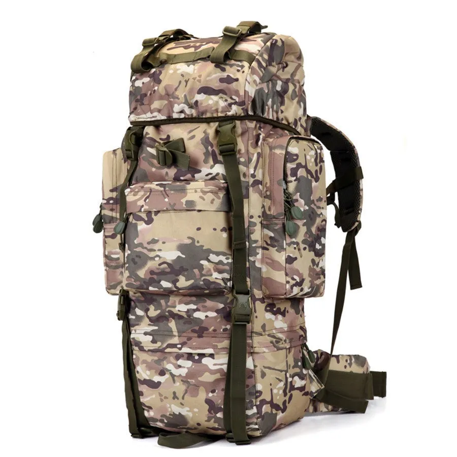 80L Outdoor Mountaineering Large Capacity Nylon "U" Internal Frame Camping Hiking Rucksack