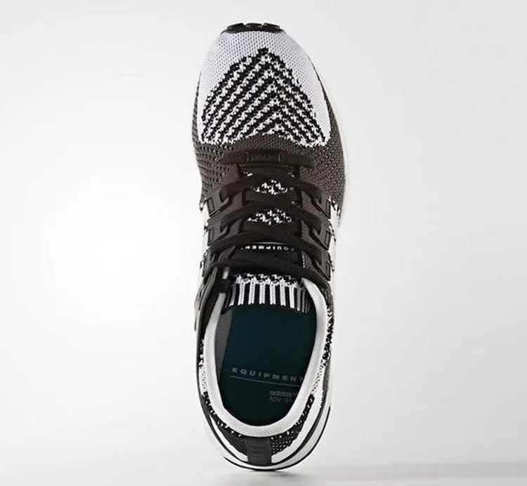 Adidas EQT Support RF Primeknit 'Zebra' Sneakers, Black