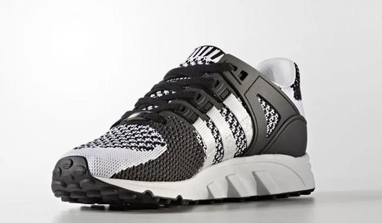 Adidas EQT Support RF Primeknit 'Zebra' Sneakers, Black