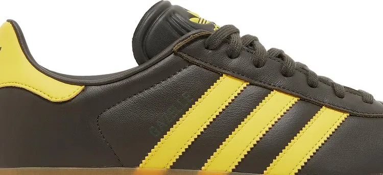 Adidas Gazelle 'Shadow Olive Impact Yellow' Sneakers, Brown