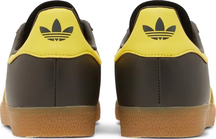 Adidas Gazelle 'Shadow Olive Impact Yellow' Sneakers, Brown