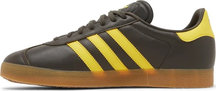 Adidas Gazelle 'Shadow Olive Impact Yellow' Sneakers, Brown