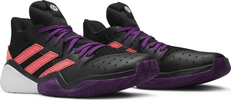 Adidas Harden Stepback 'Black Purple Coral' Sneakers, black