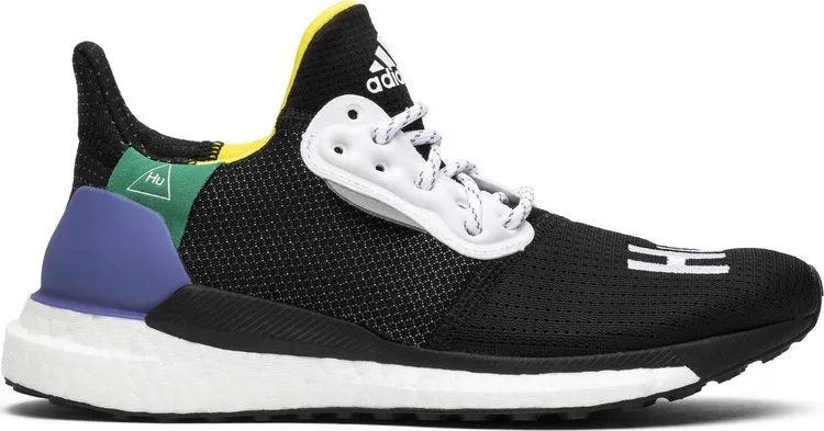 Adidas Pharrell x Wmns Solar Hu Glide 'Black' Sneakers, Black