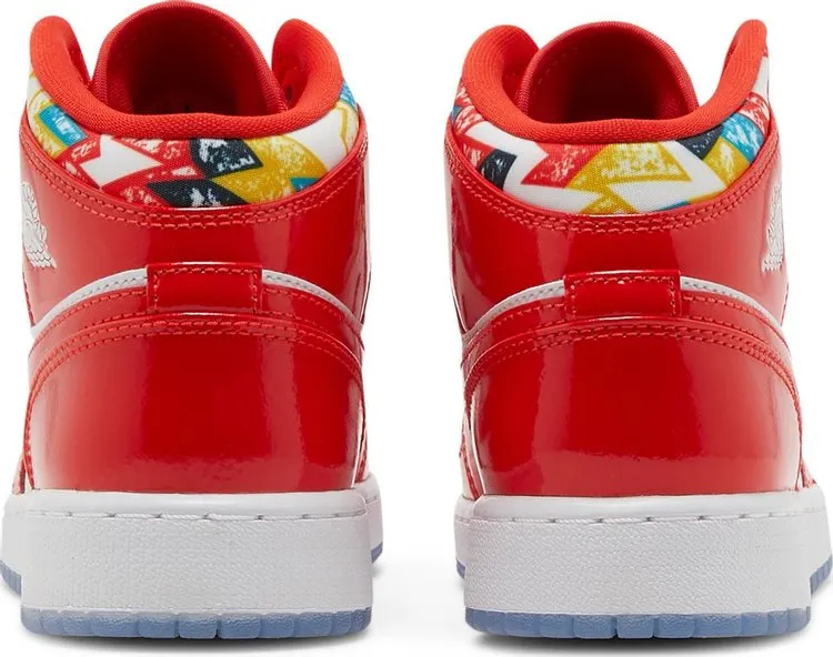 Air Jordan 1 Mid SE GS Barcelona Sweater, red