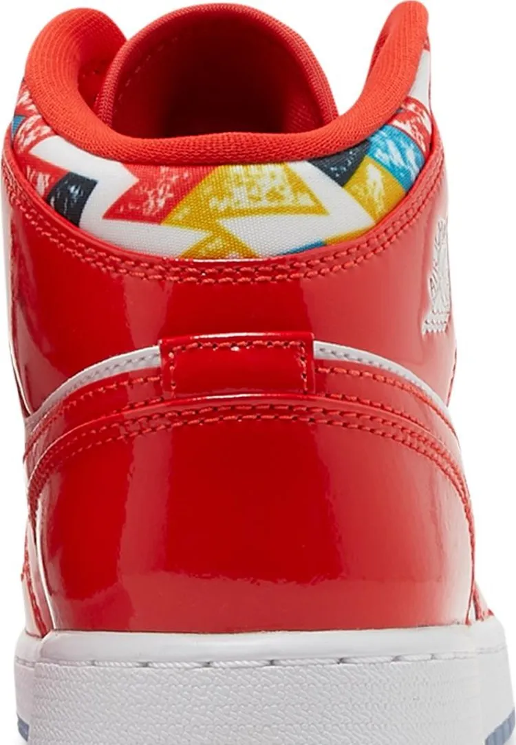 Air Jordan 1 Mid SE GS Barcelona Sweater, red