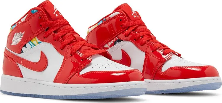 Air Jordan 1 Mid SE GS Barcelona Sweater, red