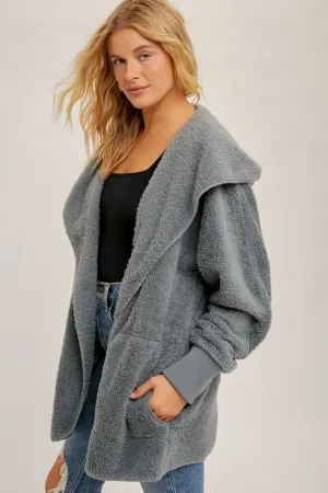Alpine Trail Faux fur So Soft plush hooded jacket with pockets