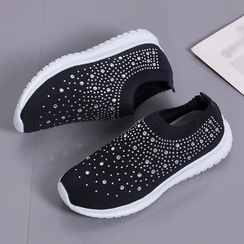 Andningsaktiva sneakers i mesh för kvinnor