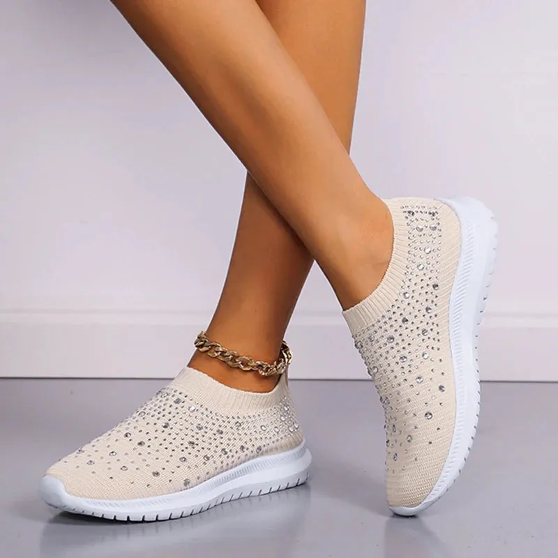 Andningsaktiva sneakers i mesh för kvinnor