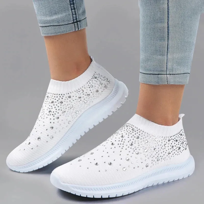 Andningsaktiva sneakers i mesh för kvinnor