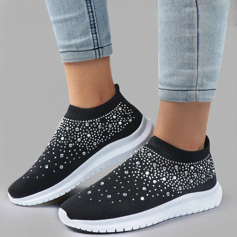 Andningsaktiva sneakers i mesh för kvinnor