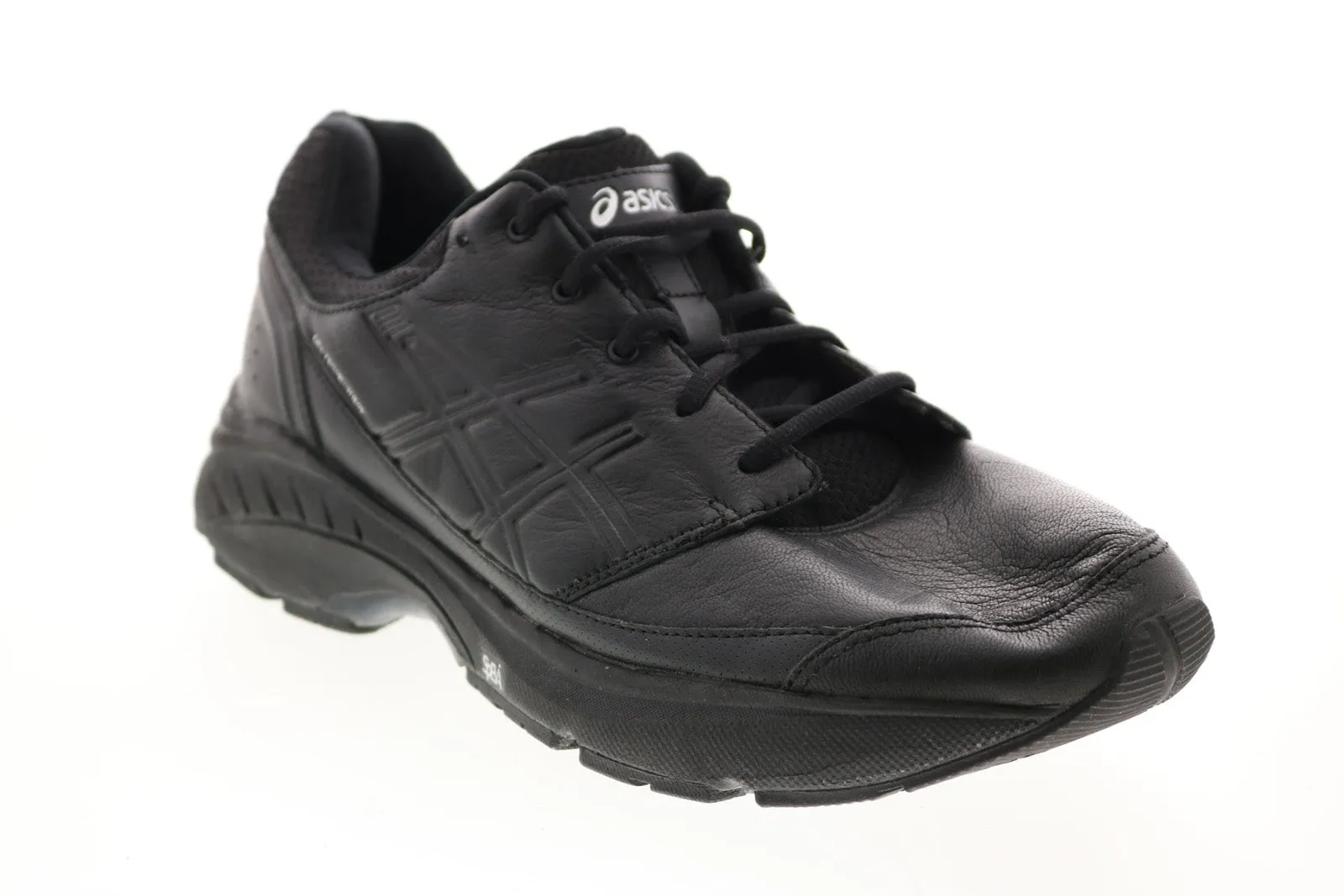 Asics Gel-Foundation Q551L Mens Black Leather Athletic Running Shoes