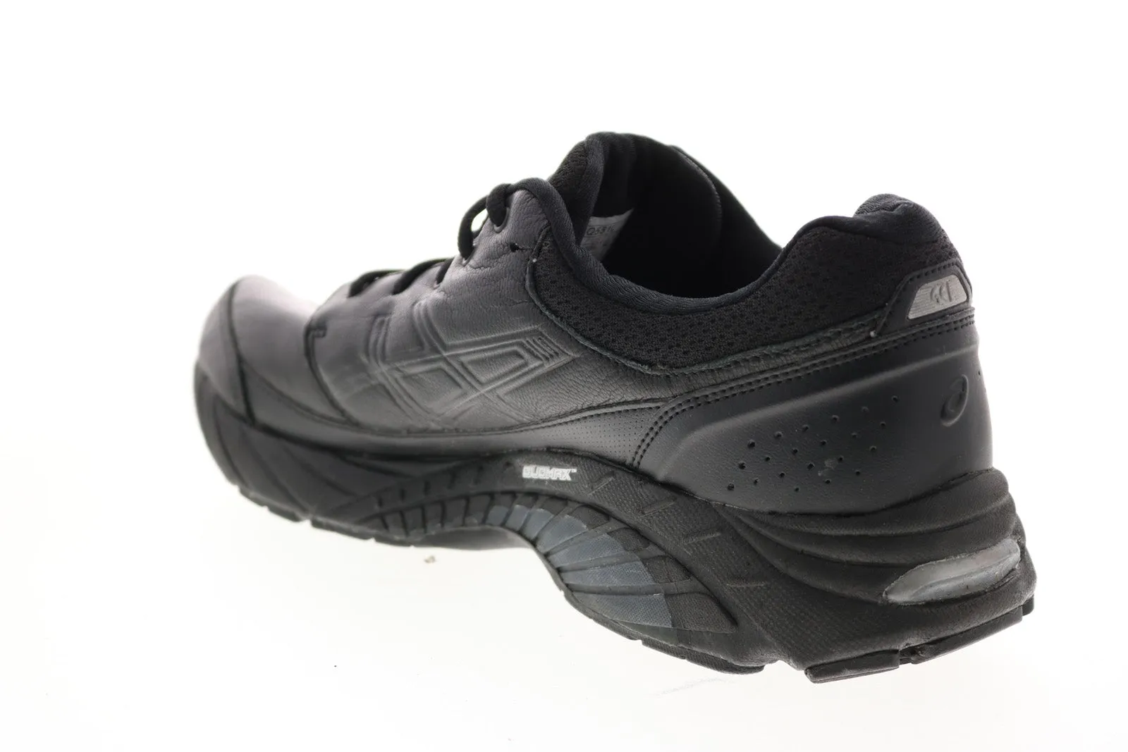 Asics Gel-Foundation Q551L Mens Black Leather Athletic Running Shoes