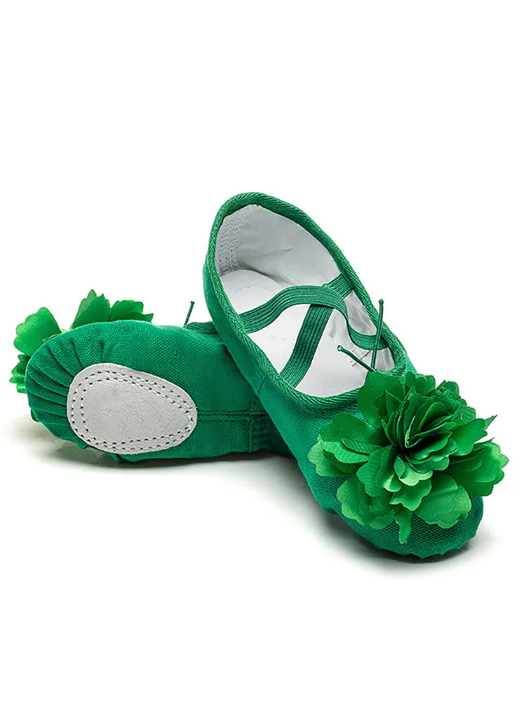 Ballet Soft Sole Exercise Shoes Flower Cat Claw Dance Shoes