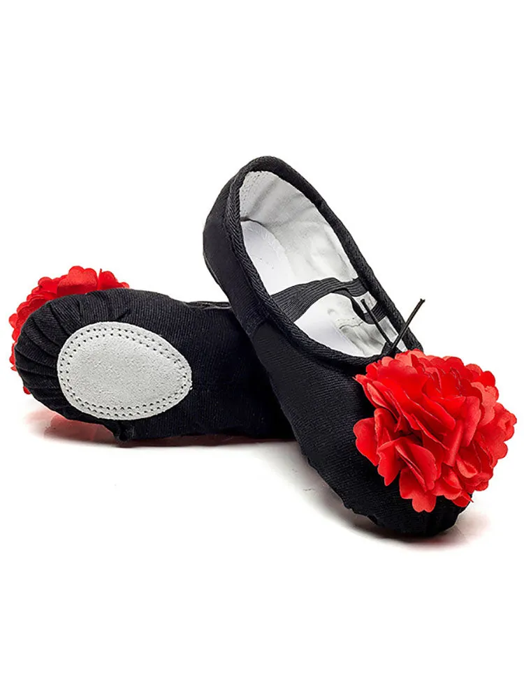 Ballet Soft Sole Exercise Shoes Flower Cat Claw Dance Shoes