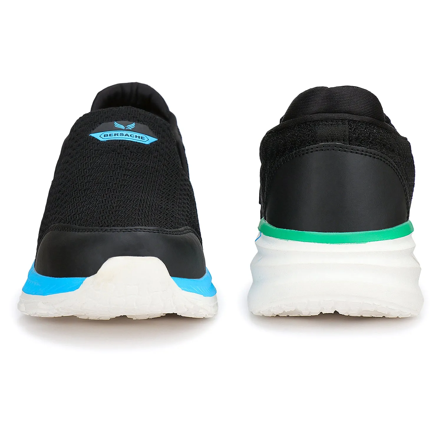 Bersache Lightweight Casual Sneaker Loafer Walking Shoes For Men(9083-Black)