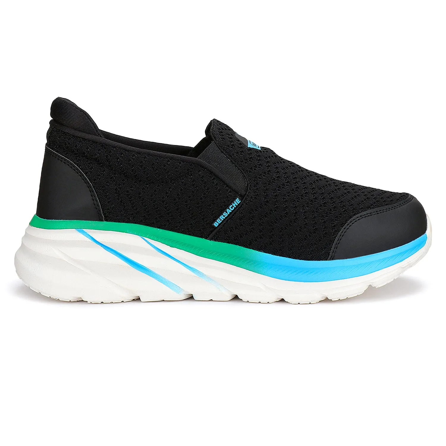 Bersache Lightweight Casual Sneaker Loafer Walking Shoes For Men(9083-Black)
