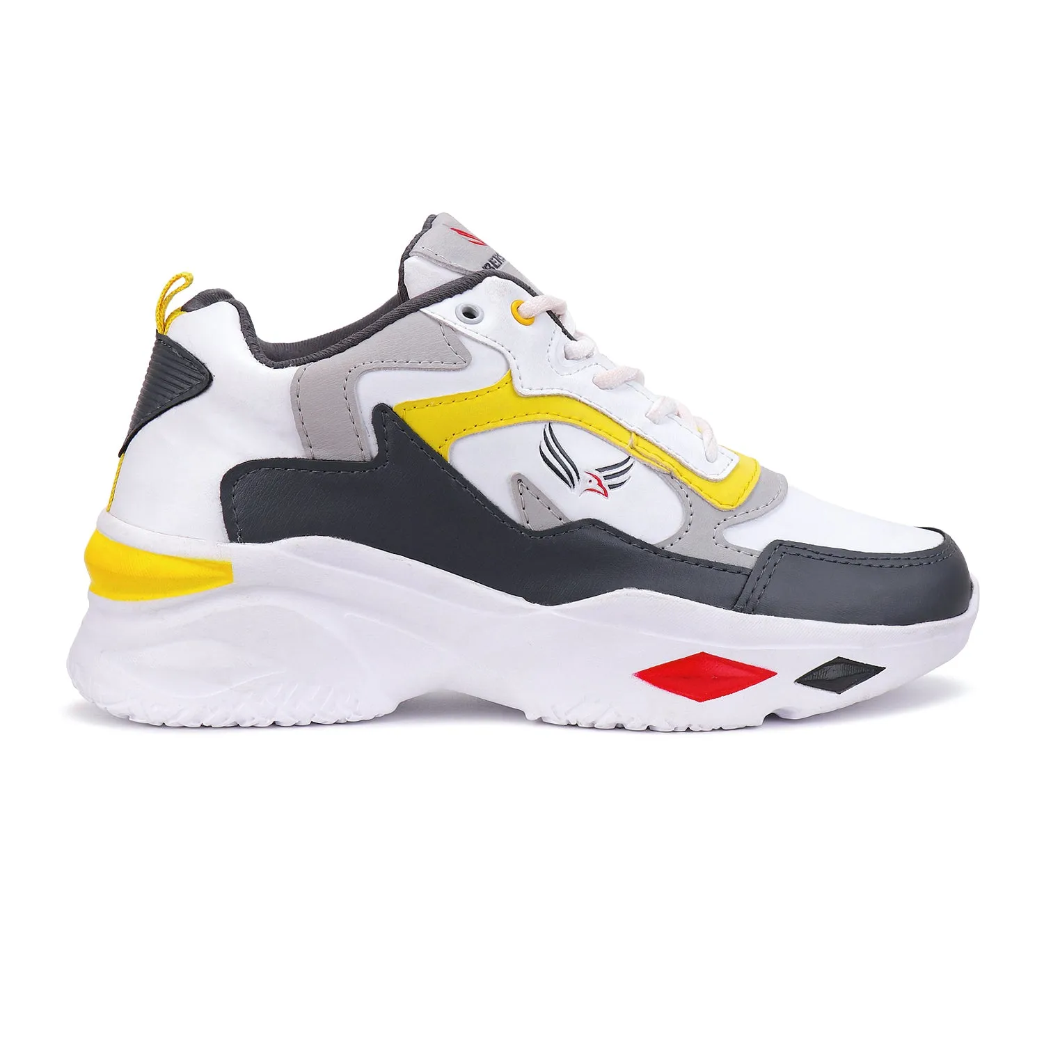 Bersache Lightweight Casual Sneaker Shoes For Men Yellow-9011