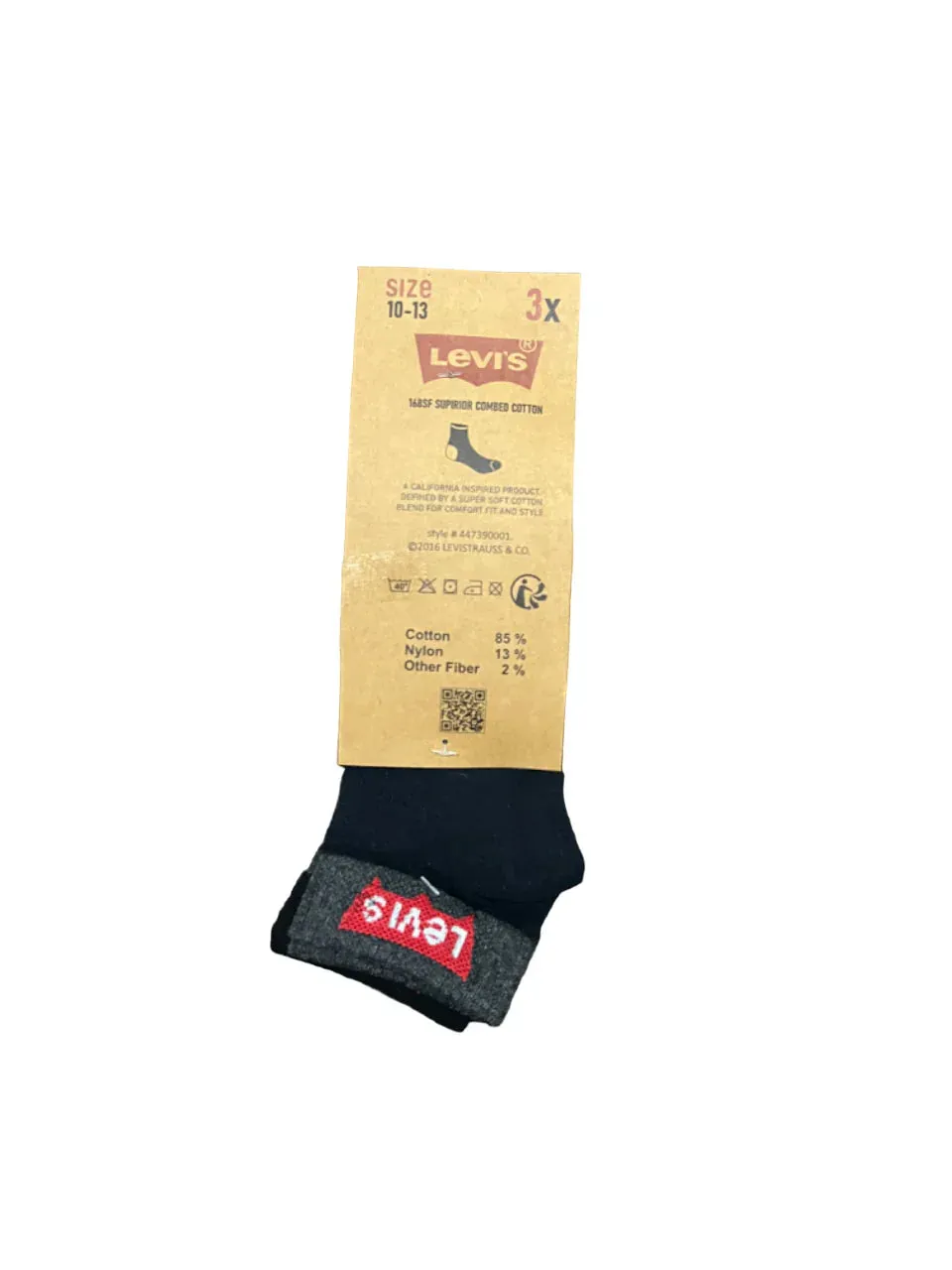 Branded Levi's  Cotton Ankle Socks (Pack Of 12 Pairs)