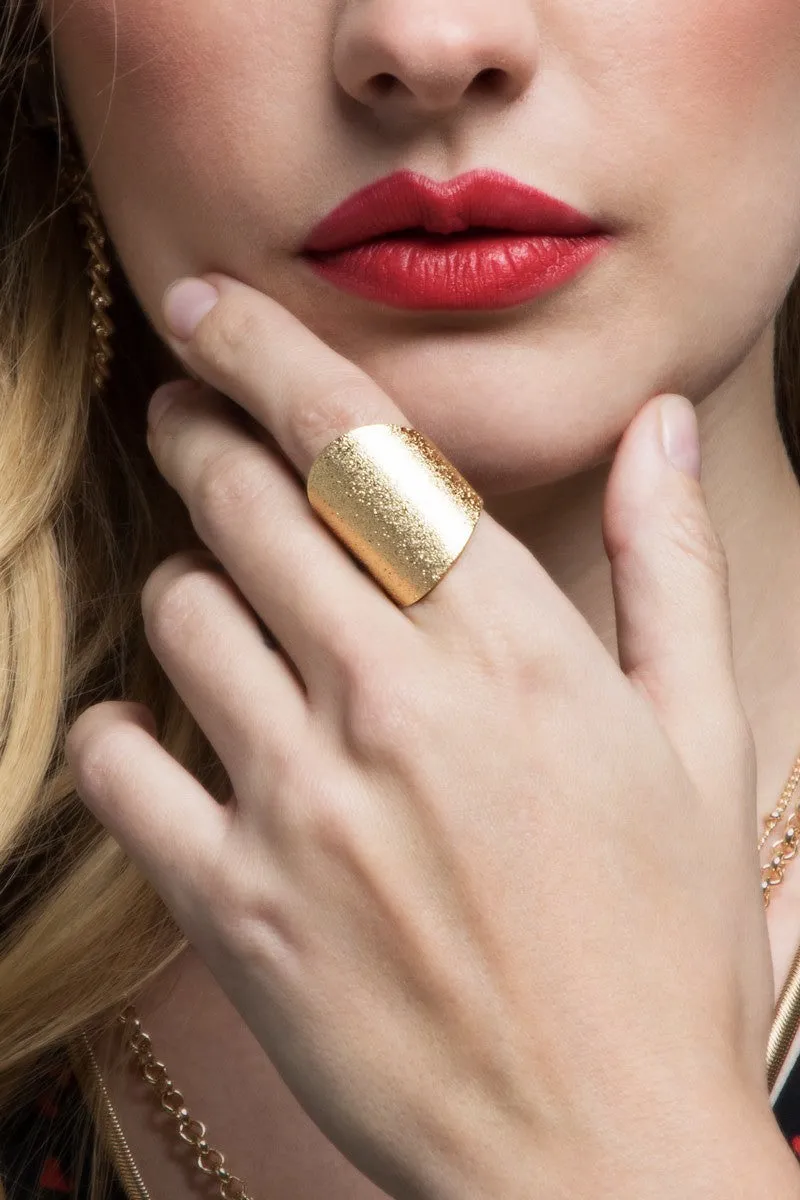 Brass Textured Ring