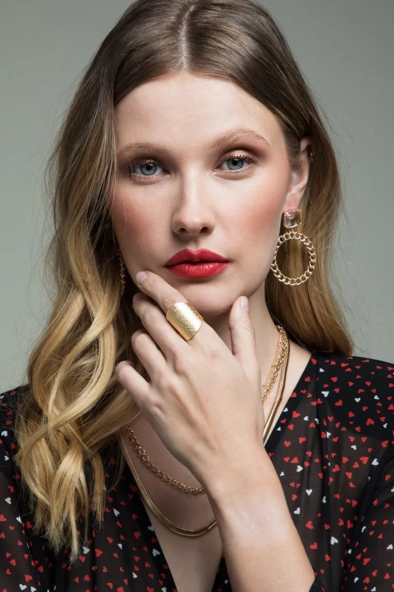 Brass Textured Ring
