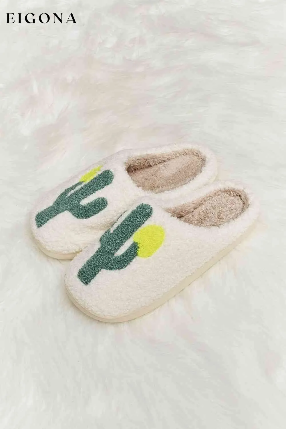 Cactus Plush Slide Slippers