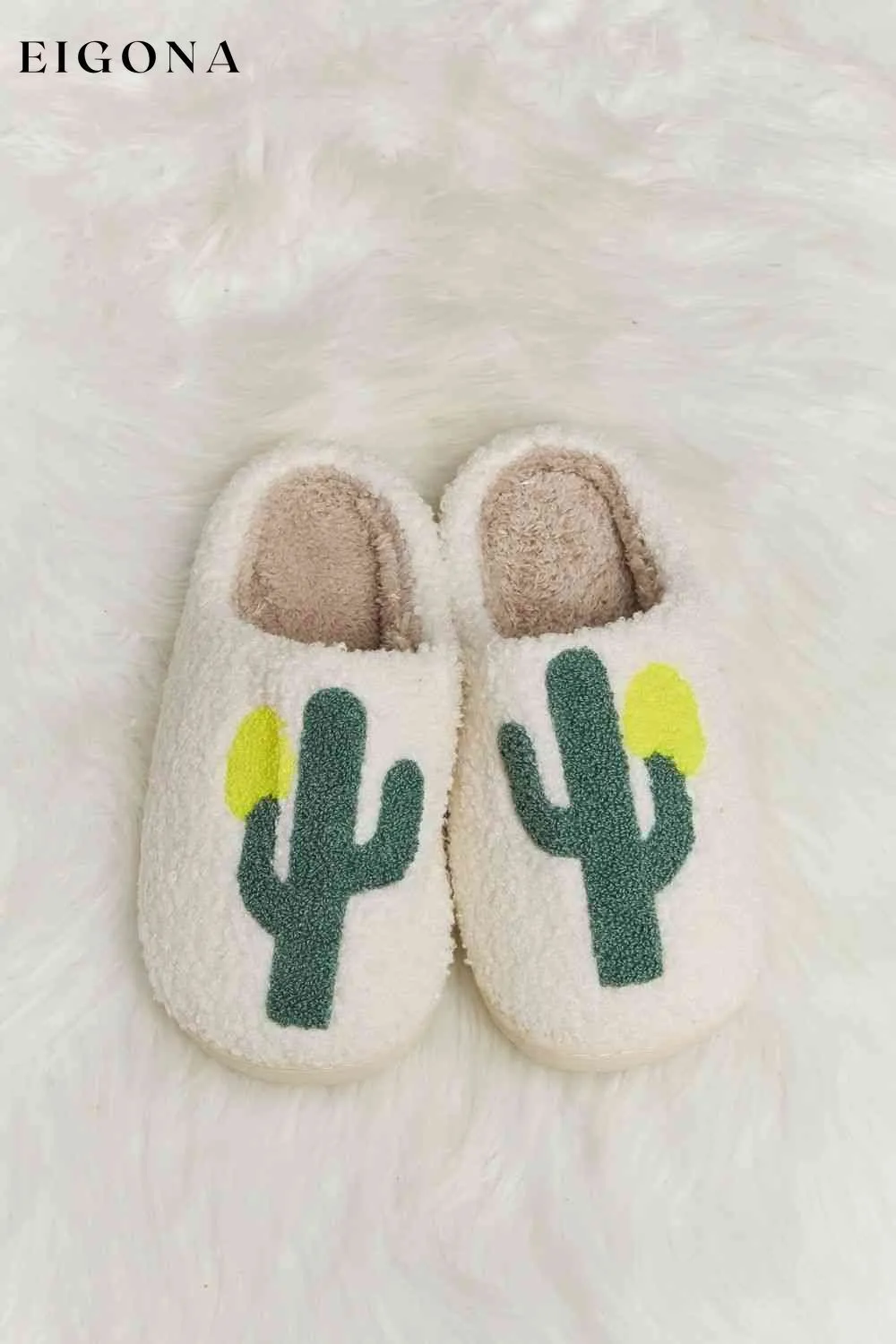 Cactus Plush Slide Slippers