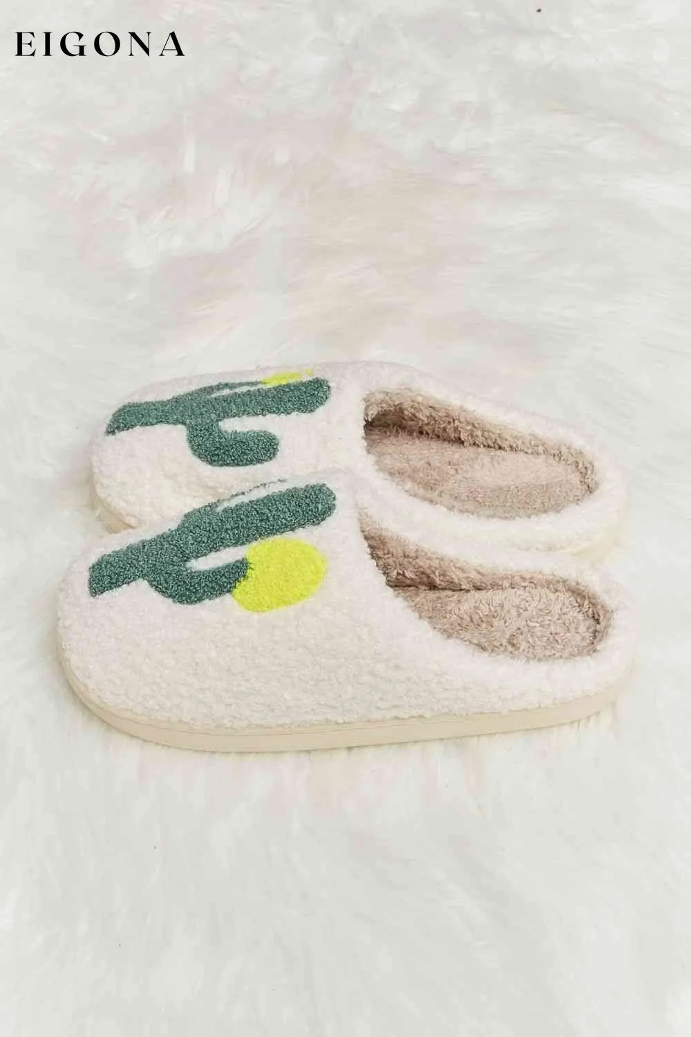 Cactus Plush Slide Slippers