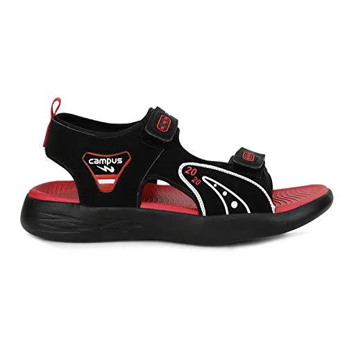 Campus Kids SD-059C BLK-RED Outdoor Sandals -4 UK/India
