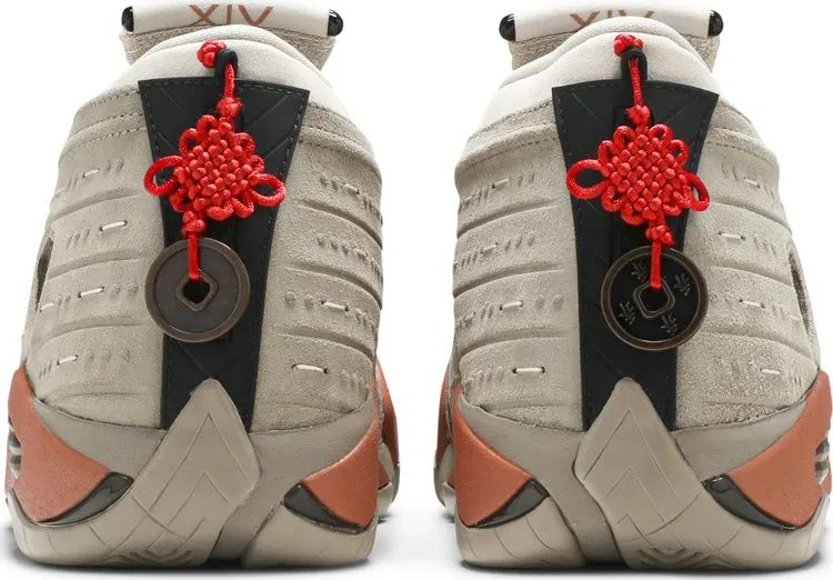 CLOT x Air Jordan 14 Retro Low Terracotta Sneakers, Tan