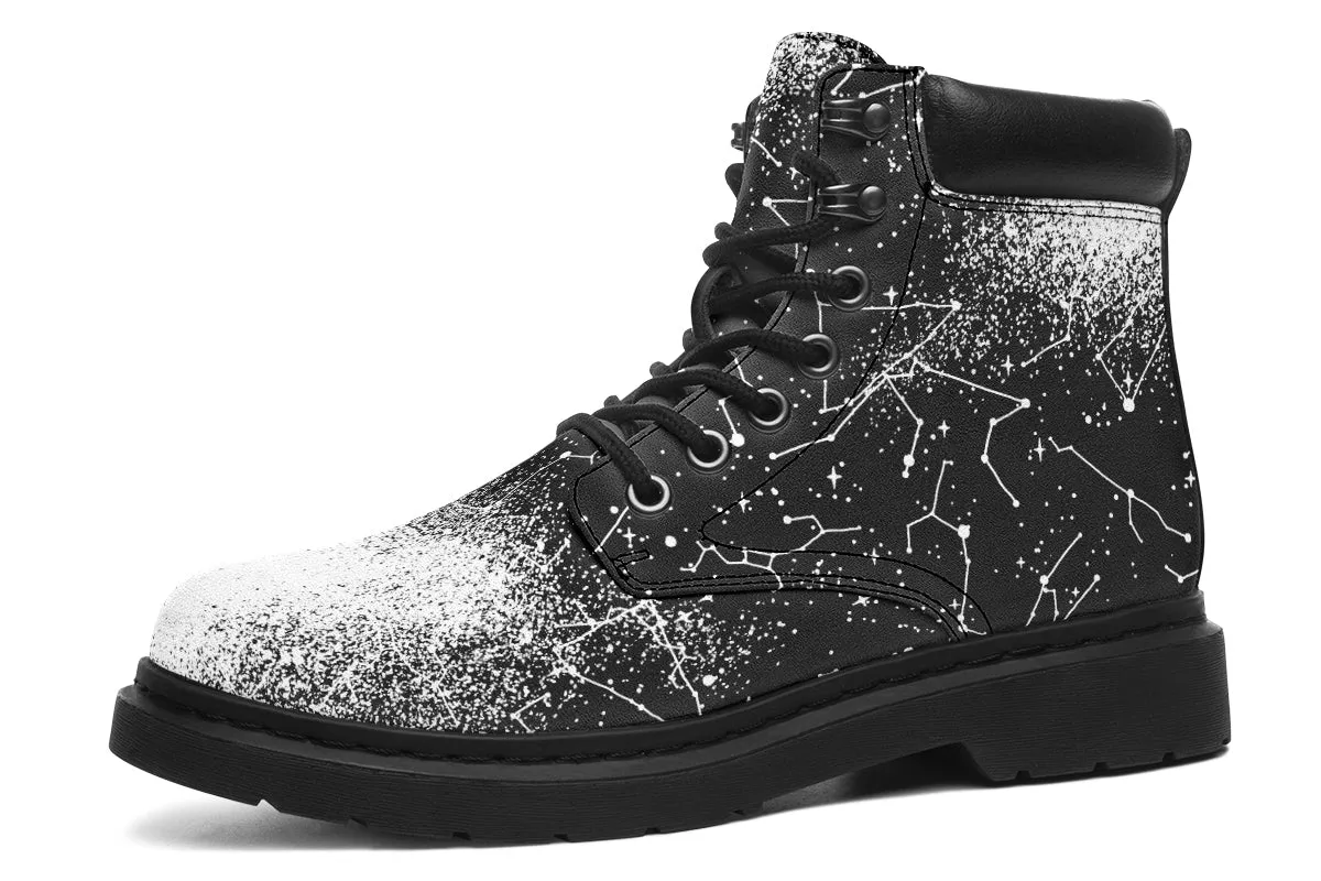 Constellation Classic Boots - High Quality Micro-Suede Weatherproof Vegan Shoes with Stitched on Soles