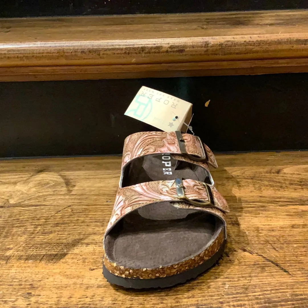 Delilah Floral Tooled Sandals
