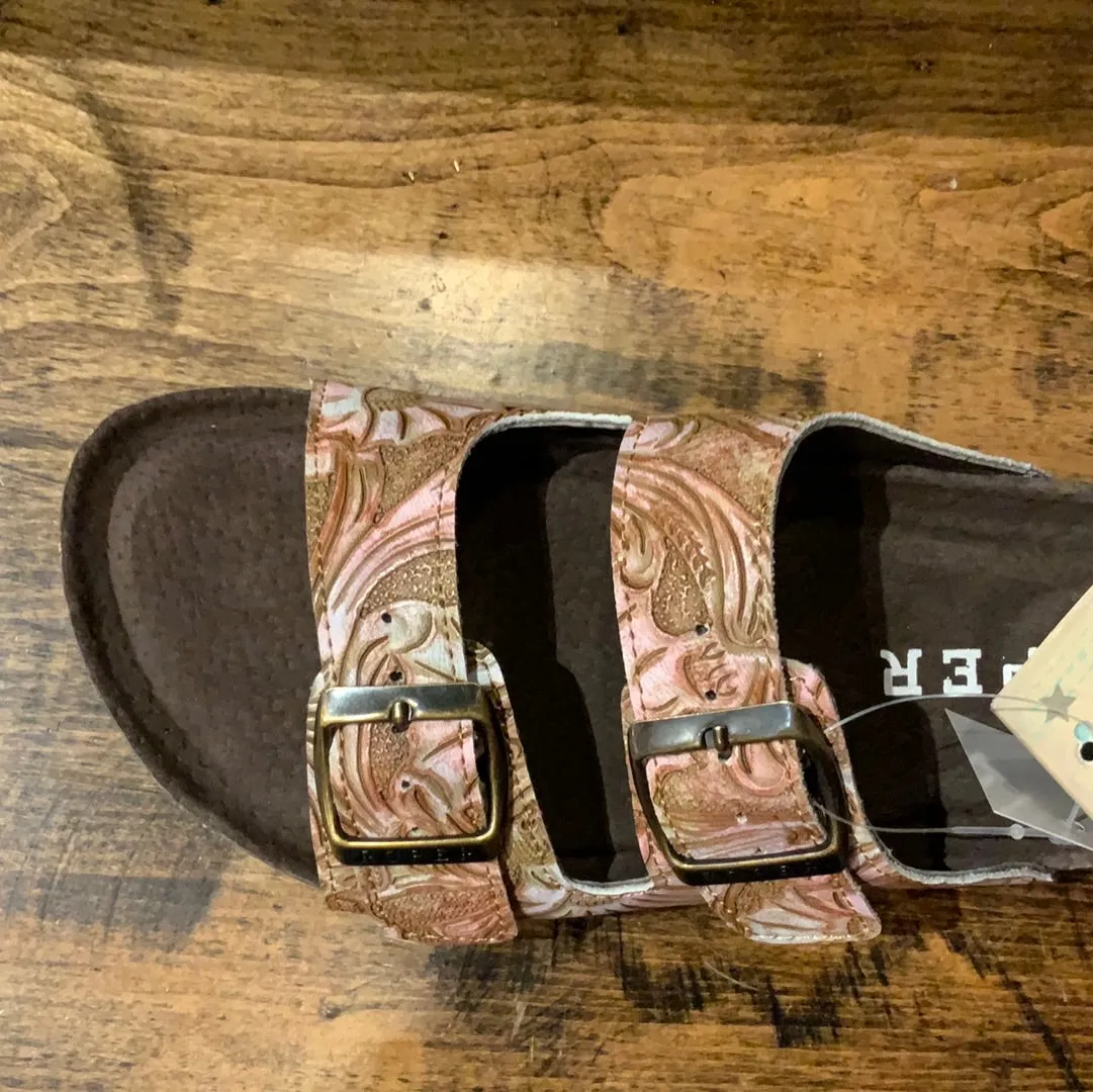 Delilah Floral Tooled Sandals