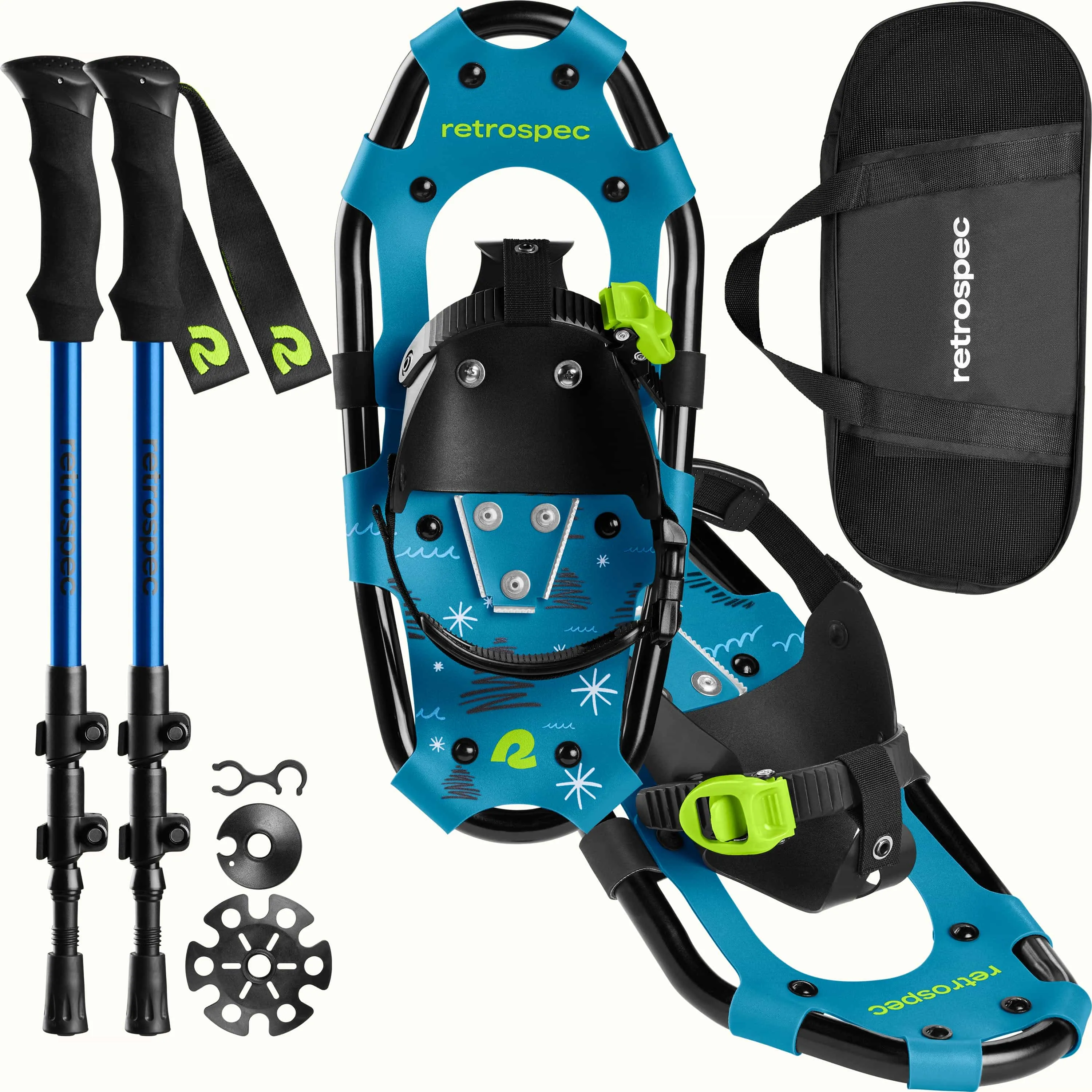 Drifter Kids' Snowshoe Bundle With Trekking Poles