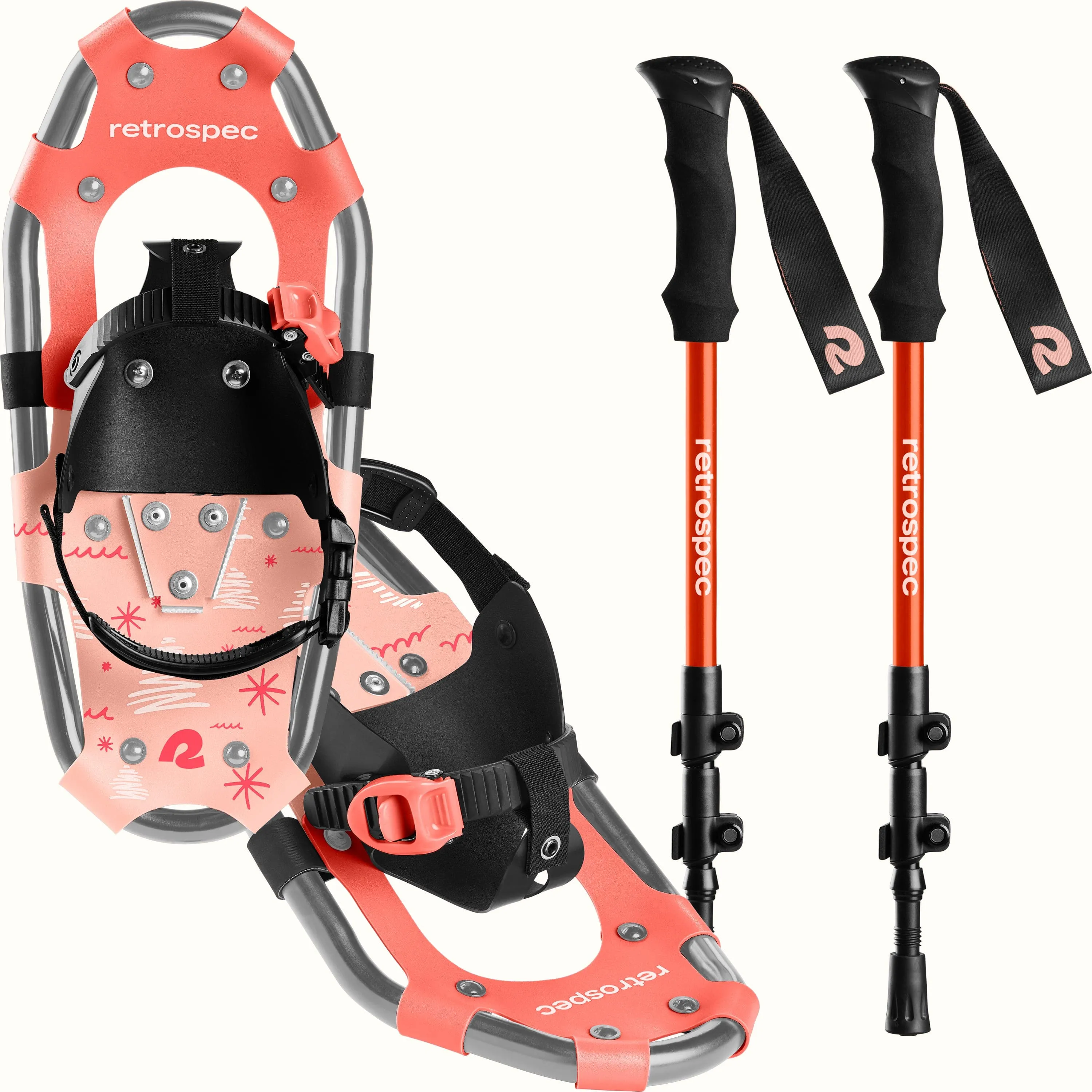Drifter Kids' Snowshoe Bundle With Trekking Poles