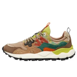 FLOWER MOUNTAIN | Yamano 3 Suede/Nylon Sneakers | Brown-Green