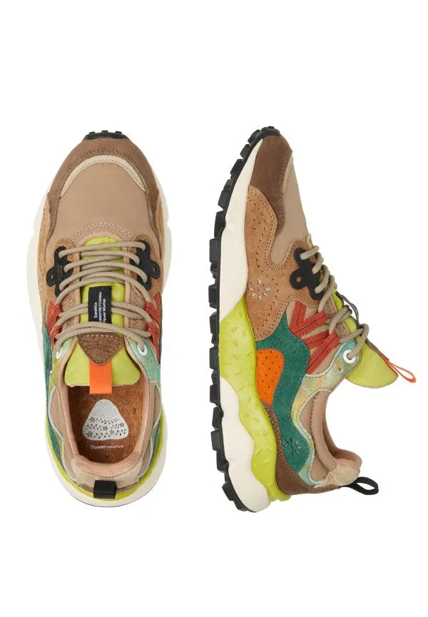 FLOWER MOUNTAIN | Yamano 3 Suede/Nylon Sneakers | Brown-Green
