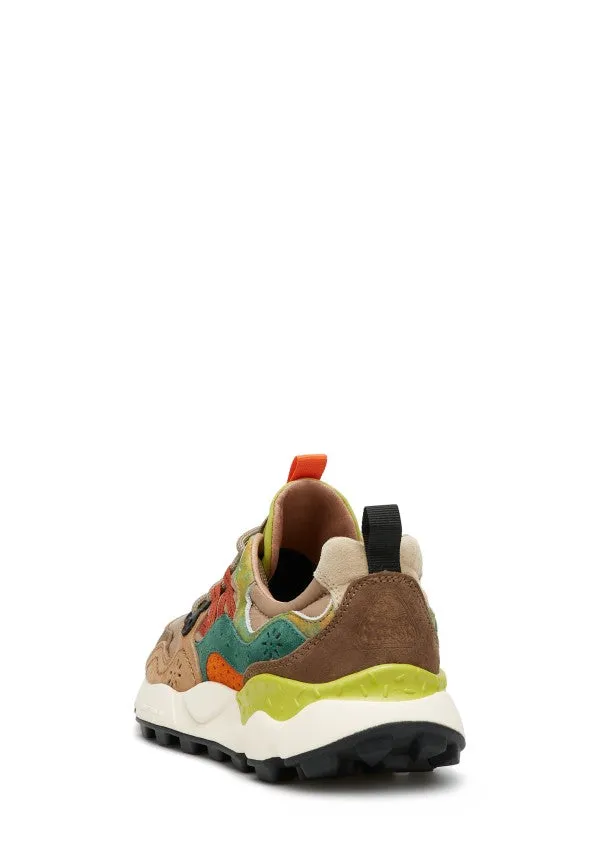 FLOWER MOUNTAIN | Yamano 3 Suede/Nylon Sneakers | Brown-Green