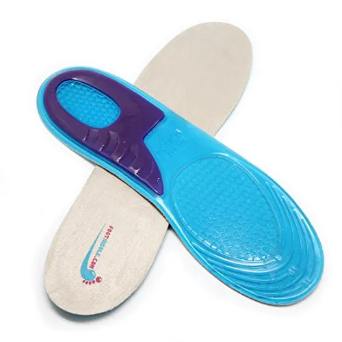 Foot Relief Soft Silicone Sports Gel Insoles, Insert Pad (L (8~13 US Men's))