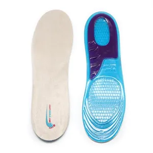 Foot Relief Soft Silicone Sports Gel Insoles, Insert Pad (L (8~13 US Men's))