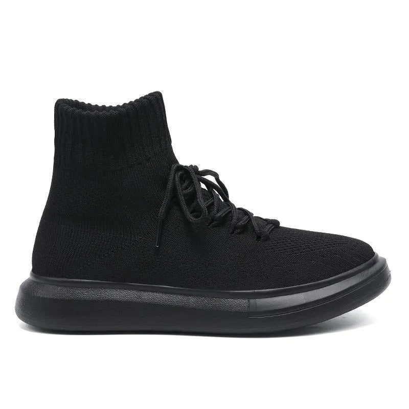 Front Lace-up Flying knit Casual Sneakers