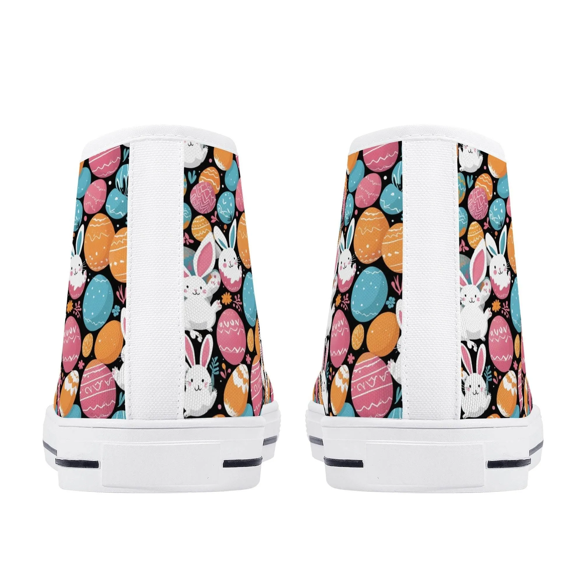Fun Bunny Mens High Top Canvas Shoes