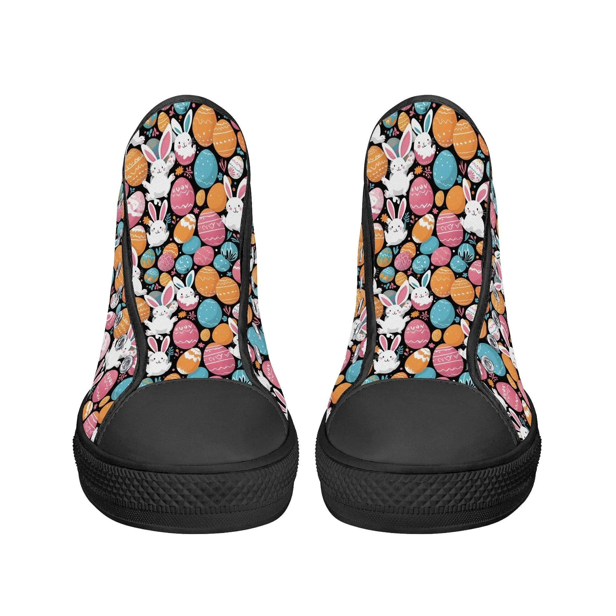Fun Bunny Mens High Top Canvas Shoes